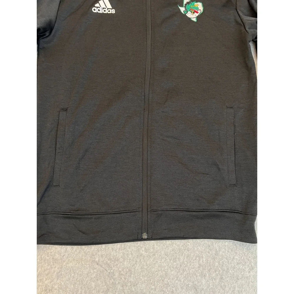 Adidas Texas Dragon Track Jacket Men's Medium Black Full‎ Zip Bomber Climalite